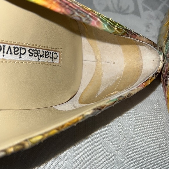 Charles David Sz 8.5 Snakeskin Pumps Heels - Picture 9 of 13